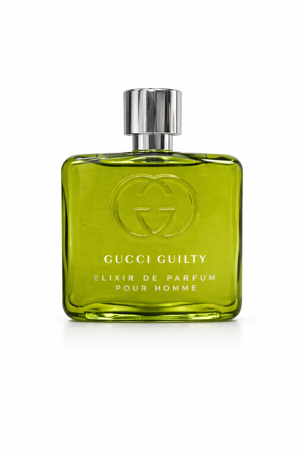 A Gucci Guilty Elixir de Parfum Pour Homme fragrance bottle